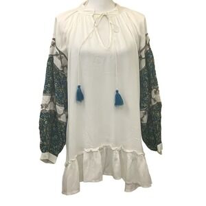 NWT Anandas Collection multimedia top, extra large, tiered, bohemian, hippie